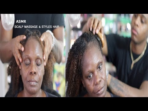 ASMR Scalp Massage Son Styles Mom's Hair For The First Time