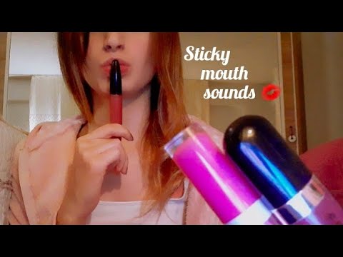 ASMR 🎧 Lipstick application/Gum chewing + Mouth sounds