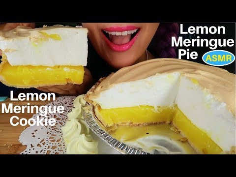 ASMR 레몬 머랭파이+레몬 머랭쿠키 리얼사운드 먹방 |LEMON MERINGUE PIE+LEMON MERINGUE COOKIE EATING SOUND| CURIE.ASMR