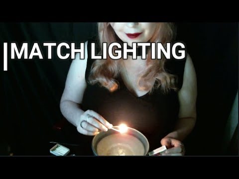 [ASMR]   Match Lighting (Whispering with some silence)