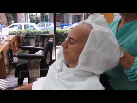 Head Shave - Traditional Barber Shop - ASMR relaxing sounds video