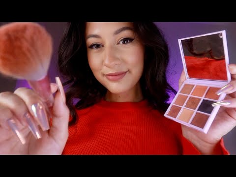 ASMR Doing Your Makeup RP 💜 Personal Attention Roleplay With Layered Sounds