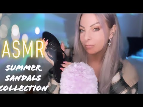 ASMR Whispered Summer Sandals Collection Relaxing Show & Tell | Old School ASMR
