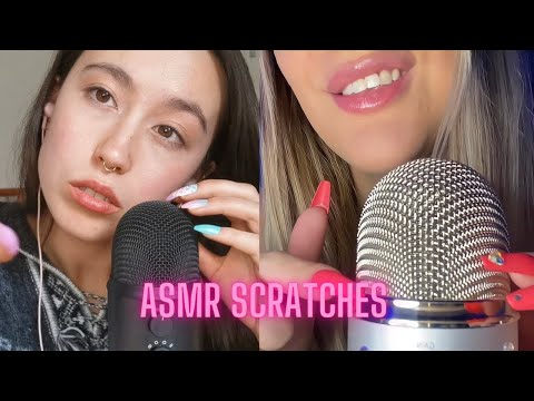ASMR Fabric Scratching + Mic Scratching Ft. Fairy ASMR 💗