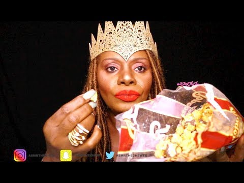 Caramel POPCORN ASMR Eating Sounds | Crisp/CLICKing/Mouth | Queen