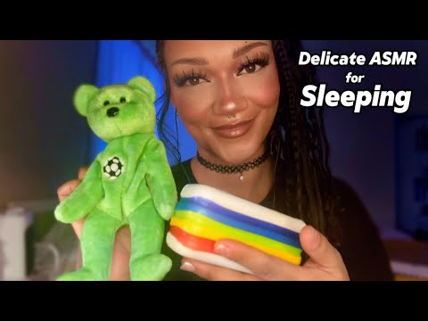 Fall asleep in 30 minutes ASMR ☆(delicate and soft tapping, scratching + squeezing)
