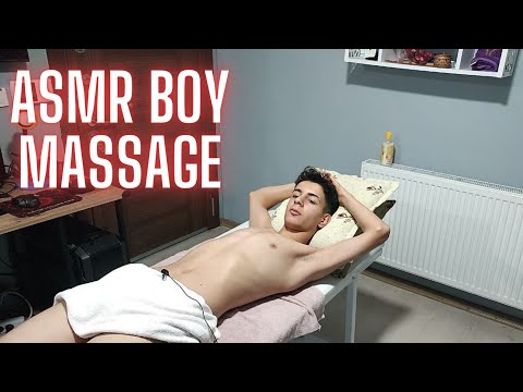 ASMR GUY RELAXING SLEEP MASSAGE--Asmr chest,abdomınal,leg,arm massage