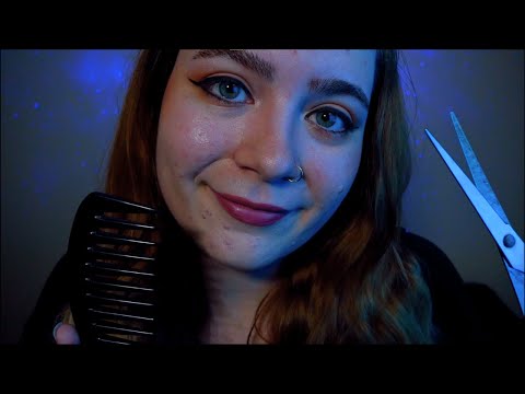 Realistic & Relaxing Haircut w/ Hair Wash & Massage ✨Galaxy Lighting✨ ASMR Personal Attention RP