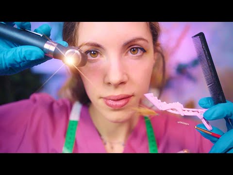 ASMR | Relaxing EAR CLEANING, Beautician & HAIRCUT (Personal Attention For The BEST Sleep )