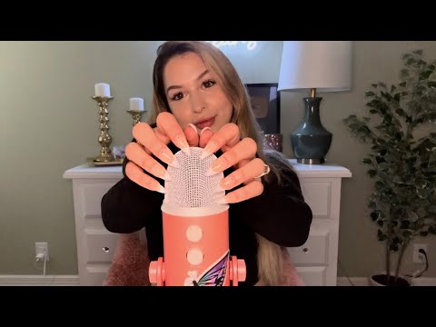ASMR 30 mins of Mic Scratching and close whispers + nail application 💅🏼✨