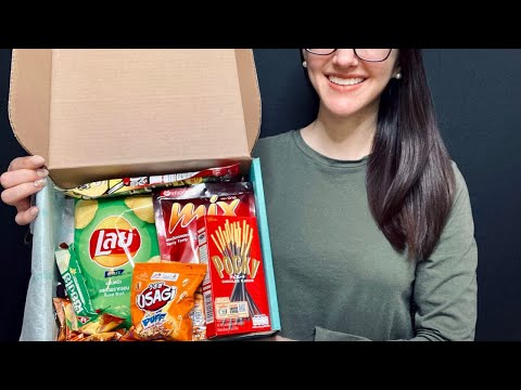 ASMR Trying Snacks from Thailand l Soft Spoken, Eating Sounds, Crinkling Sounds