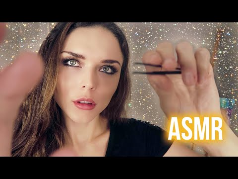ASMR // EYEBROW PLUCKING + TRIMMING WITH WHIPSERING [relaxing personal attention] 😴