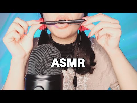 asmr ♡ pencil noms with mouth sounds 👄, no talking ✏  😴