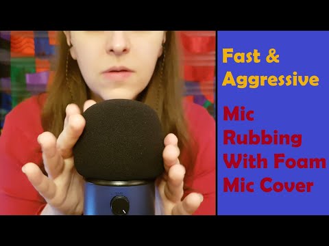 ASMR Fast & Aggressive Foam Cover Mic Rubbing With Hands (No Talking After Intro)