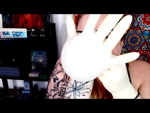 ASMR Most relaxing latex glove sounds (minimal soft speaking/whispers)