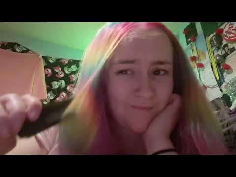 [ASMR Request] Brushing my rainbow hair in front of my face