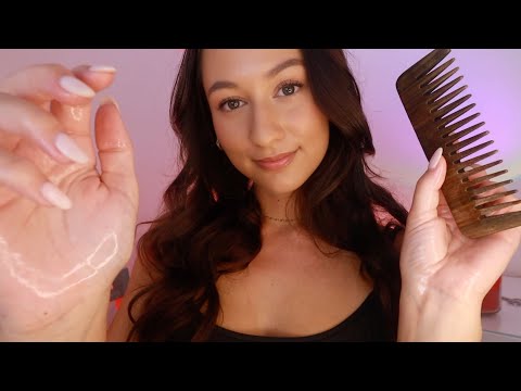 ASMR Most RELAXING Scalp Massage & Personal Attention 💕 hair brushing, hair play & scalp scratching