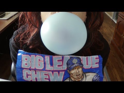 30 Minutes of Big League Chew Gum Chewing with Big Bubbles.  ASMR