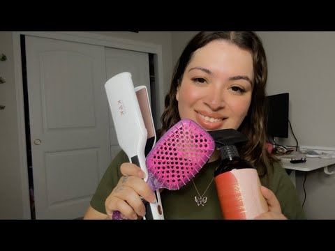 ASMR| Straightening and brushing your hair- personal attention
