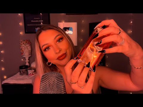 ASMR | Perfume collection 💐• Glass tapping • Whispering • Liquid sounds!