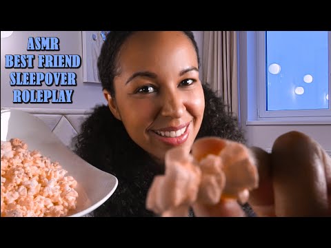 ASMR Best Friend SLEEPOVER Roleplay | Personal Attention, Mouth Sounds, Layered Sounds