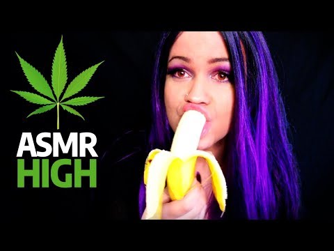 High ASMR ✨ I Tried Eating a Banana While Being Stoned AF ✨