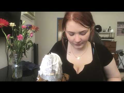 ASMR shaving cream on mic and crinkles (you will tingle)