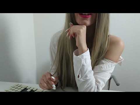 ASMR Serious SECRETARY becomes FLIRTY while talking to you - roleplay