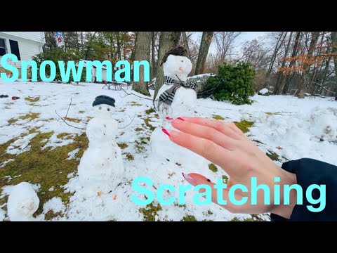 ASMR! Snowman Scratching! + Ice Sounds ☃️