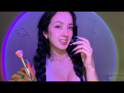 ASMR | Popular Girl Gives You Tingles in the Back of Class (Touching Your Face, Roleplay, Flirting)