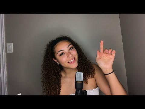 ASMR - Repeating Triggers Words  (With Mouth Sounds and Hand Movements!)