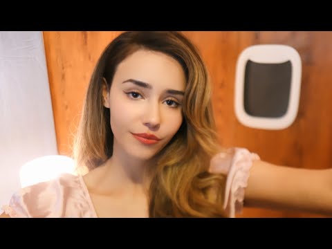 ASMR - Flight Attendant Pampers and Relaxes you ✈️ (scalp massage, hair brushing, facial, whispered)