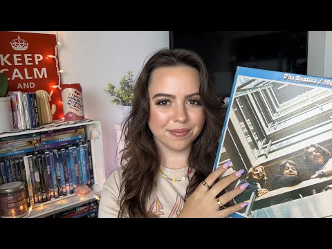 Vinyl Record ASMR 💿 | Tapping, Scratching, Tracing, Gripping/Grasping (minimal whispering) 💙