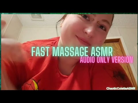 ASMR Fast and Aggressive Massage 🖤💤 ASMR Arms, Neck and Shoulder Massage | No Talking -Audio-Only