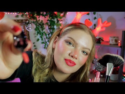 ASMR Doing Your Festive Makeup 💄 Personal Attention & Layered Sounds For Sleep and Tingles