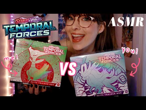 ASMR ☄️ Pokemon Card Battle with YOU!~ Whispered Temporal Forces Elite Trainer Box & Pack Opening!