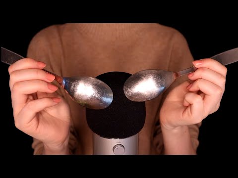 ASMR Gentle Mic Scratching with Spoons (No Talking)