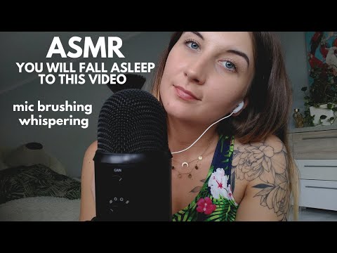 ASMR | SLEEPY WORDS  ~ TO MAKE YOU FALL ASLEEP. (whispering, mic brushing)