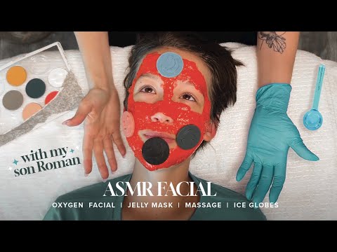 Giving My Son A Facial | Talking ASMR |  Gua Sha, Face Mask, and Ice Globe