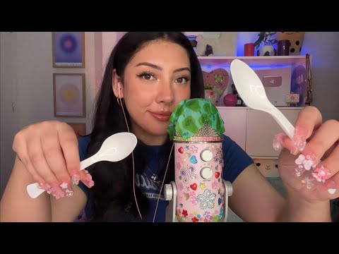 ASMR bare mic scratching, plastic spoons, beeswax on the mic BUT ITS INTENSELY FAST AND AGGRESSIVE
