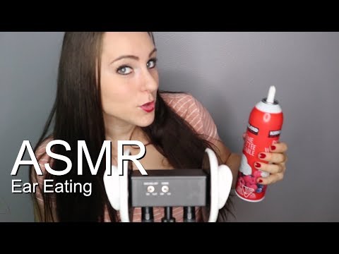 ASMR Eating whip cream off ears
