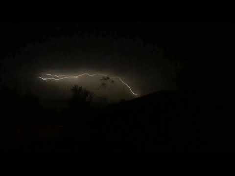 (Ambient Sounds) 4 Hr Real Lightning With Storm & Rain Sounds