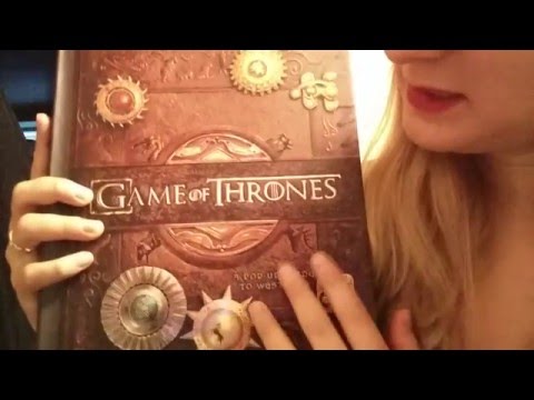 ASMR Librarian Role Play - Game of Thrones Pop-up Book, close-up whispers, tapping, book sounds