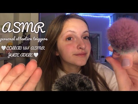 ASMR Personal Attention Triggers w/ fluffy mic scratches (collab)