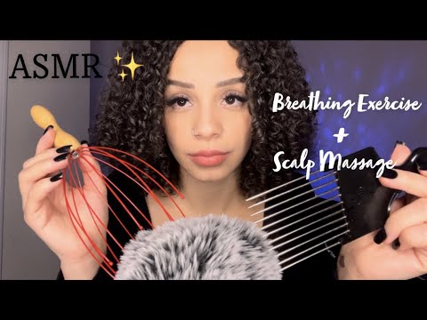 ASMR for people who have been feeling ANNOYED 😤 (Breathing Exercises + Scalp Massage)