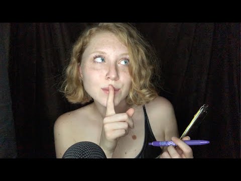 [ASMR] Giving You a Secret Survey!!! RP (writing, tapping, whispering, etc)