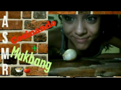 ASMR COCINANDO Y COMIENDO!!Mukbang