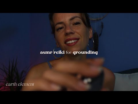 ASMR REIKI grounding anxious energy and overwhelm | earth element | guided visualisation, crystals