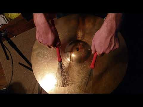 Brushes and Tapping on Ride Cymbal 60FPS