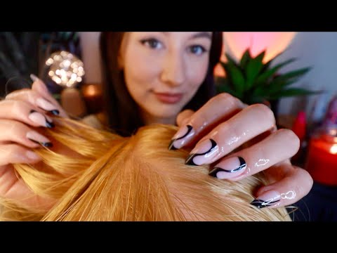 ASMR Relaxing Scalp Attention + Treatment RP | Massage, Hair Brushing + Scratching for Sleep